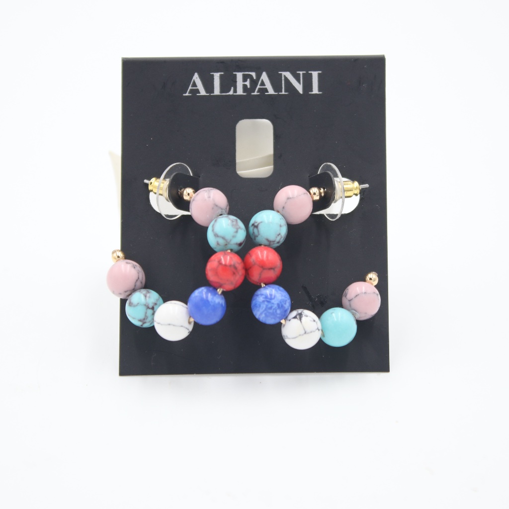 Alfani Womens Beaded Hoop Earrings C Hoops New 18$